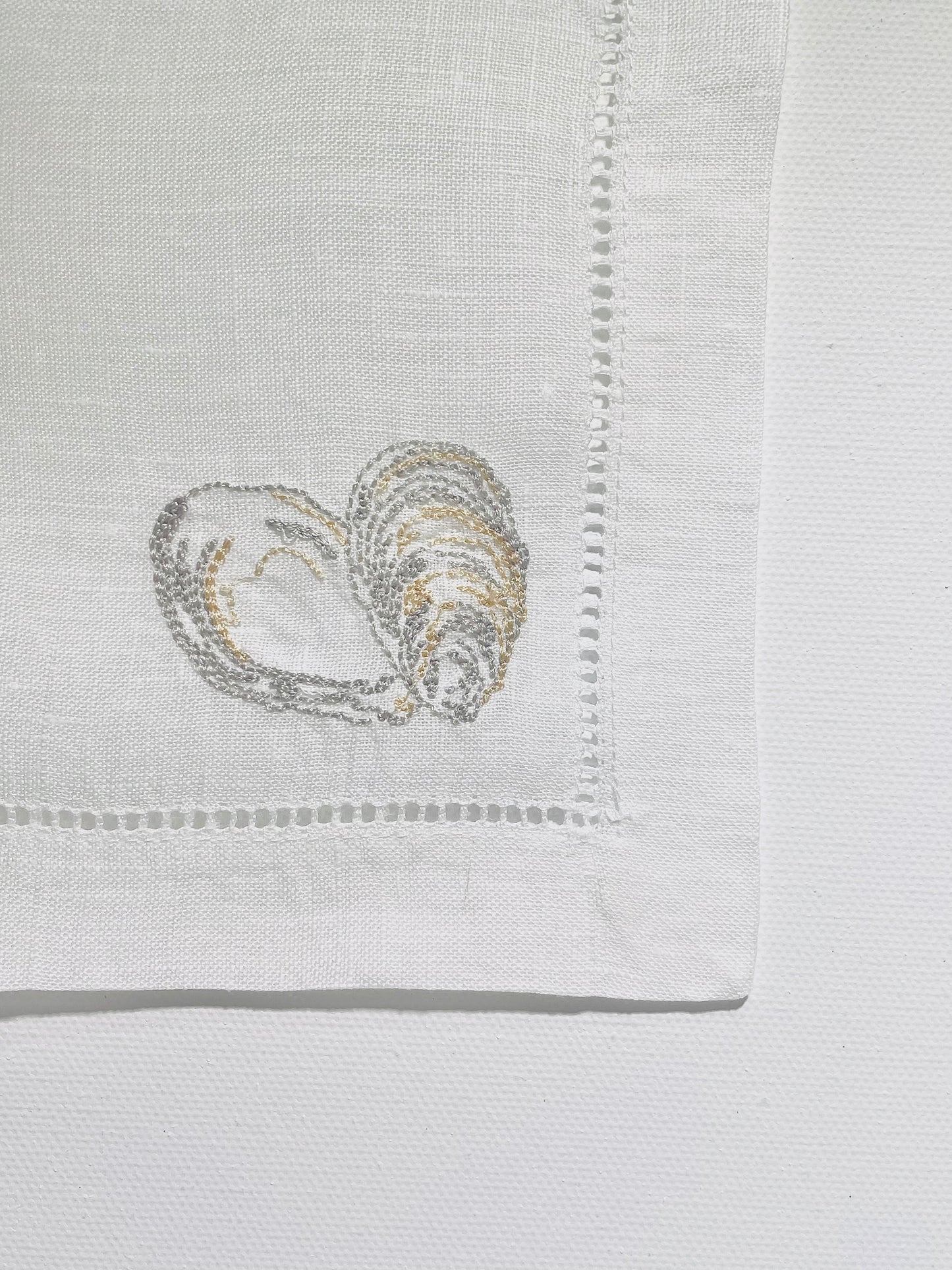 Oyster - Embroidered Napkins