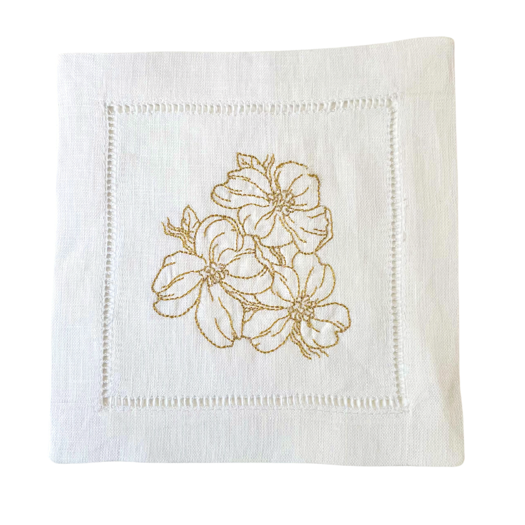 Dogwood - Embroidered Napkins