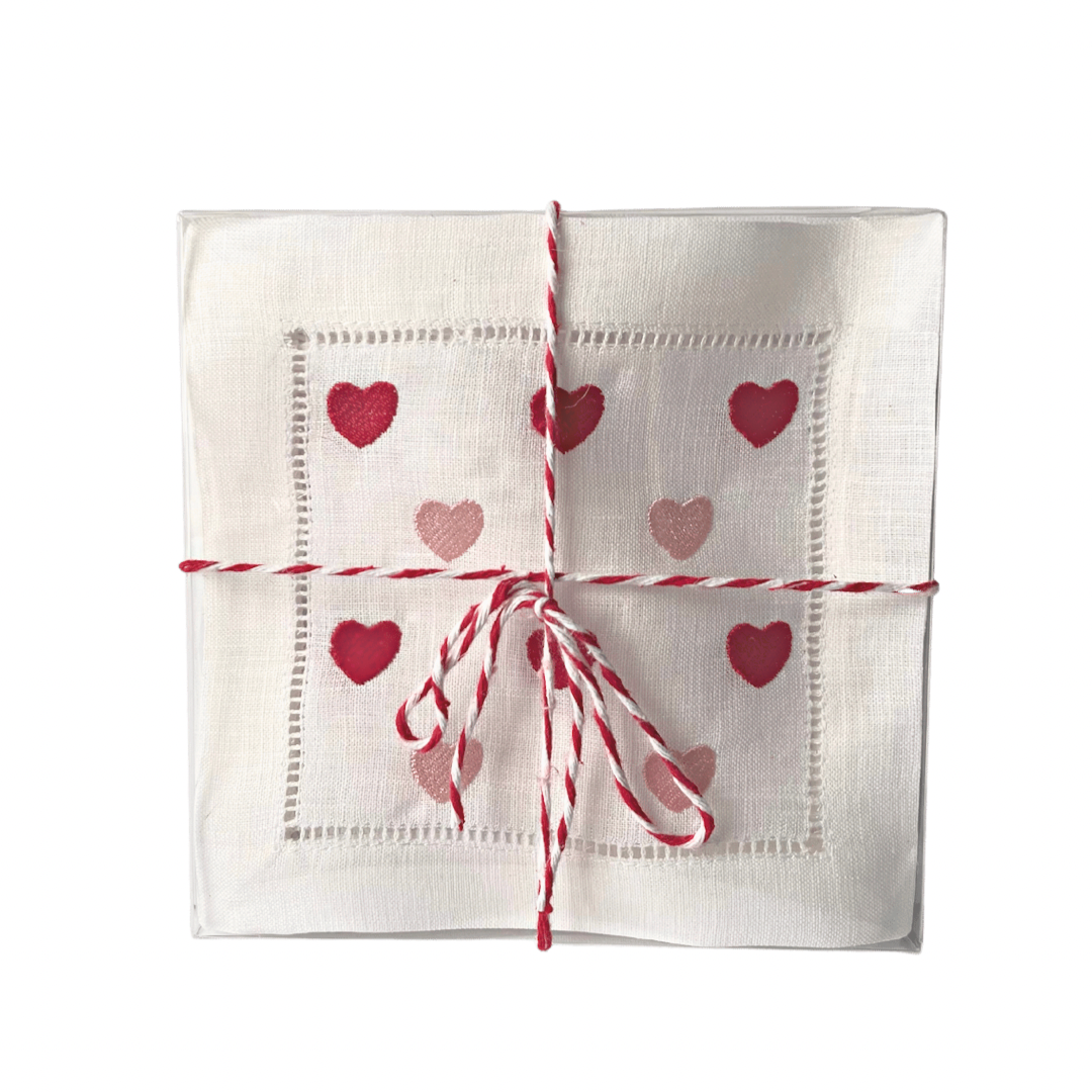 Hearts - Embroidered Napkins