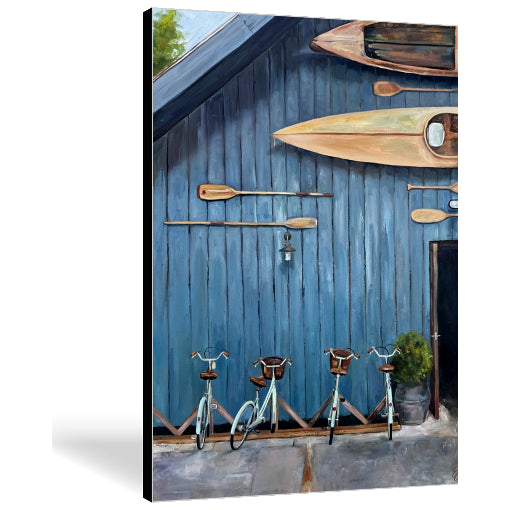 Bikes at the Boat Shed Print