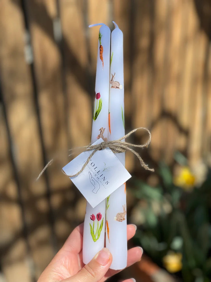 Easter Hand Painted Candle