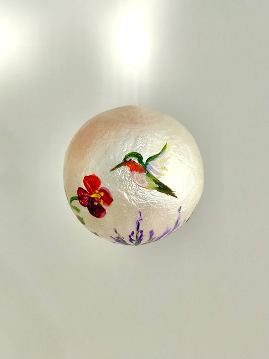 Painting Service for Pink Reef Earring: Hummingbird