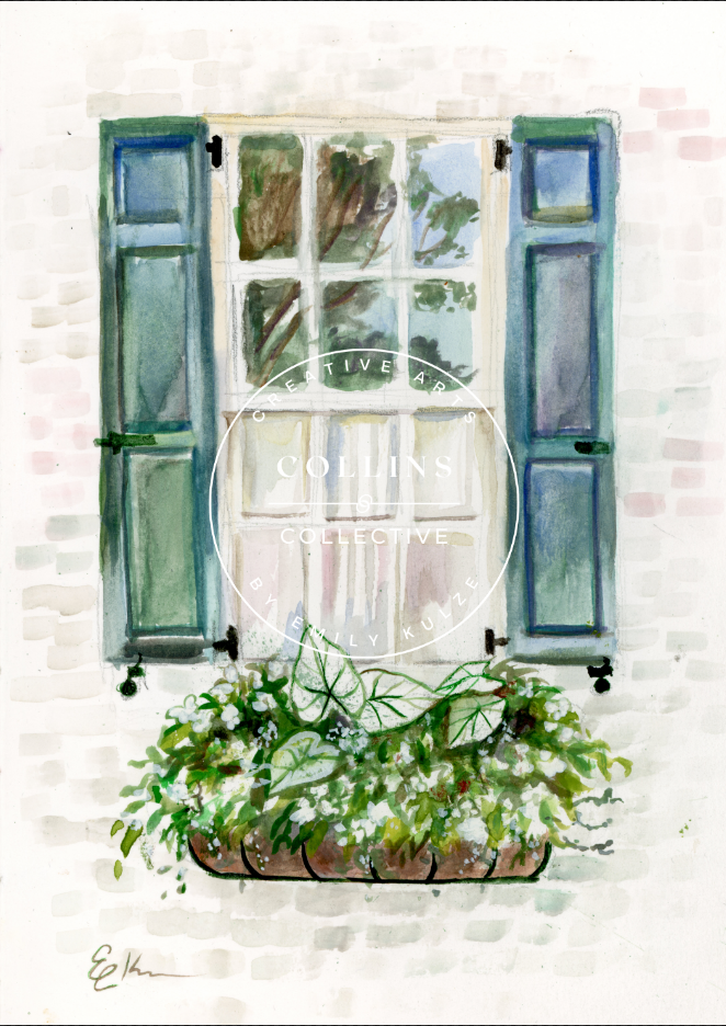 White Window Postcard