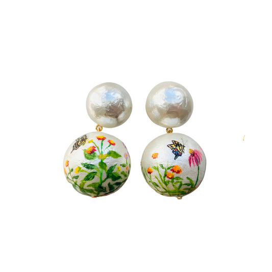 Painting Service for Pink Reef Earring: Floating Butterfly