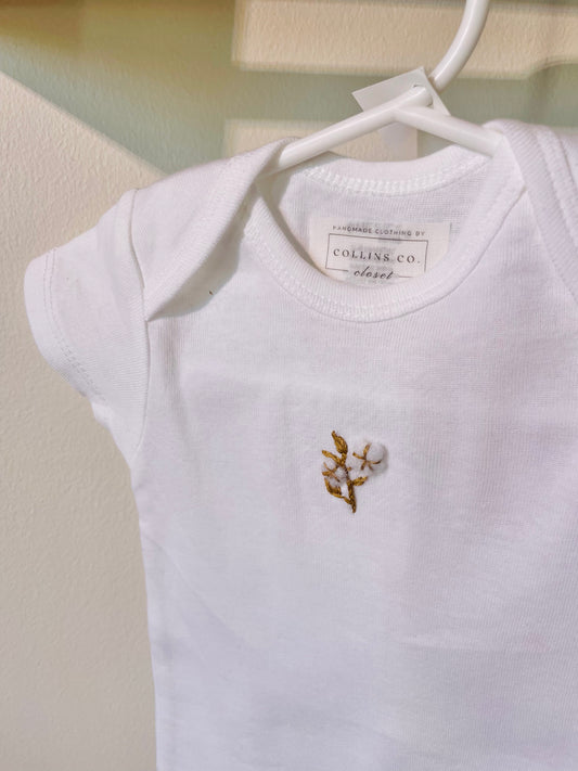 Cotton - Embroidered Onesie