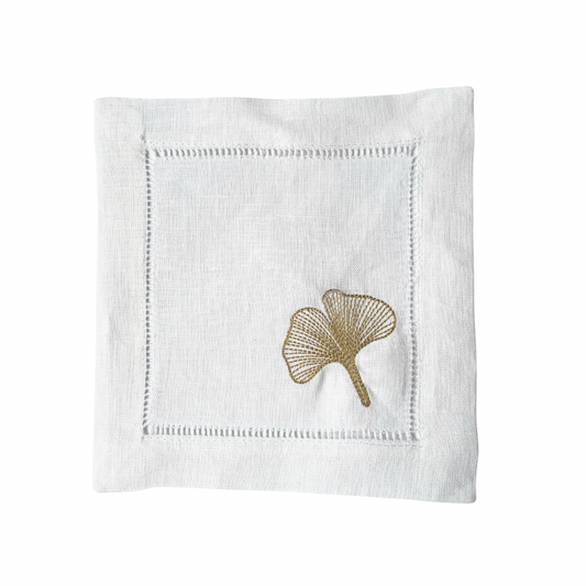 Ginkgo - Embroidered Napkins