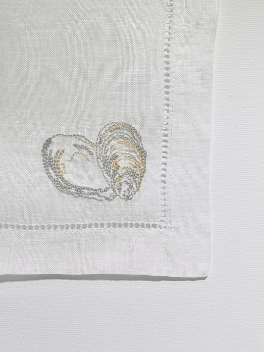 Oyster - Embroidered Napkins