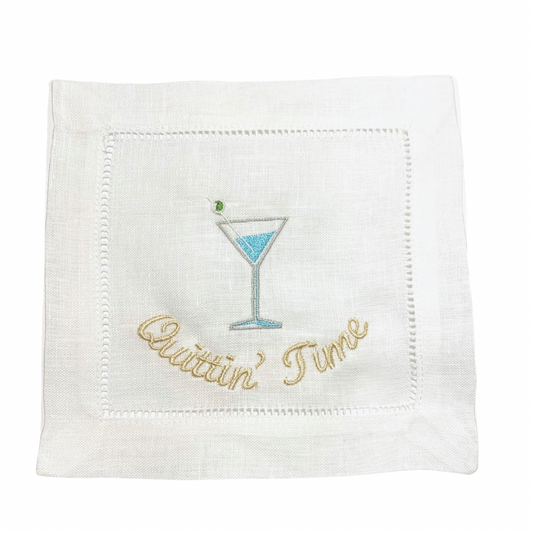Quittin’ Time  - Embroidered Napkins