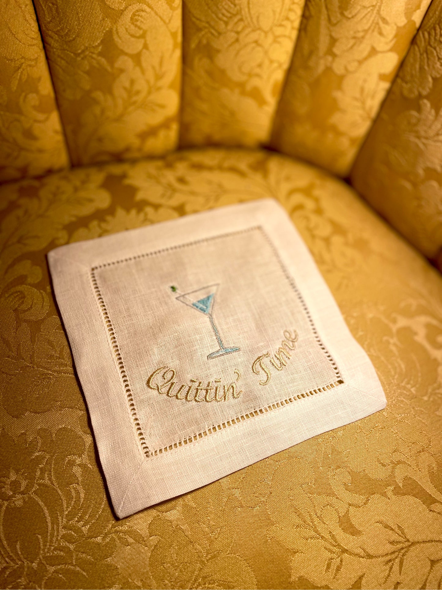Quittin’ Time  - Embroidered Napkins
