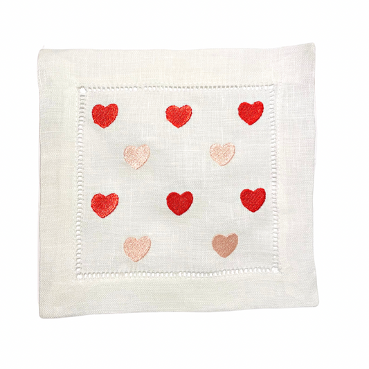 Hearts - Embroidered Napkins